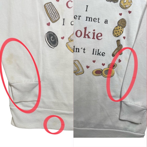 Vintage 90’s Grandma White Crewneck Pullover Sweatshirt One Size - Picture 3 of 4